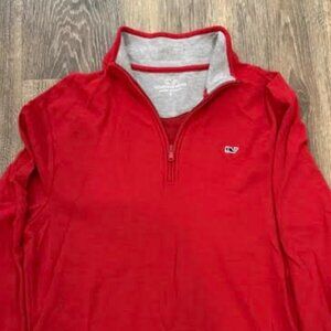 Small Men's Vineyard Vines Red 1/4 Zip